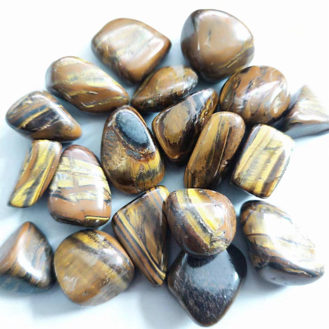 

Натуральный полированный камень Тигровый глаз Кристалл Кристаллический камень Лечебный образец Камень для украшения дома для изготовления ювелирных изделий DIY 2-3cm жёлтый