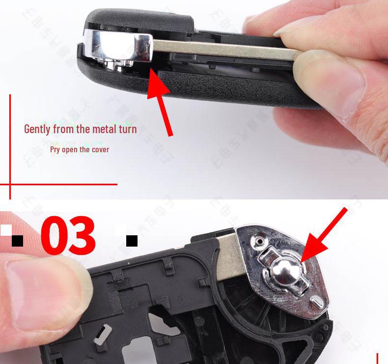 Honda Lingpai 3-Tasten Klappschlüsselgehäuse für Accord Spirior 9. Generation. Ersetzen Sie die Hülle Ihrer Fernbedienung ganz einfach.