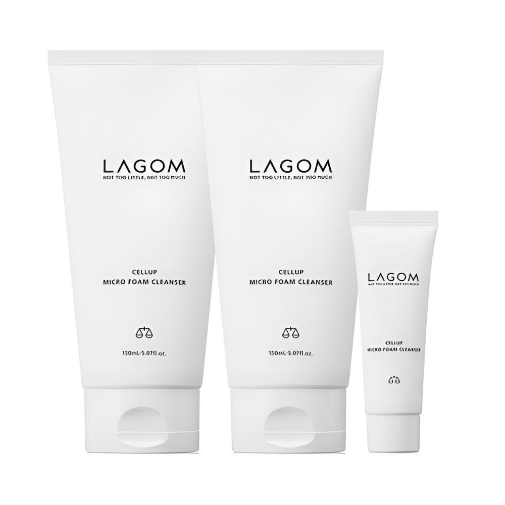 Lagom Cellup Micro Foam Cleanser Gentle Deep Cleansing Facial Cleanser Set 150ml x2 + 30ml