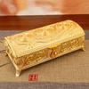 Vintage Jewelry Box Elegant Colorfast Alloy Rustproof Soft Velvet Lined Trinket Storage for Home Office Decor