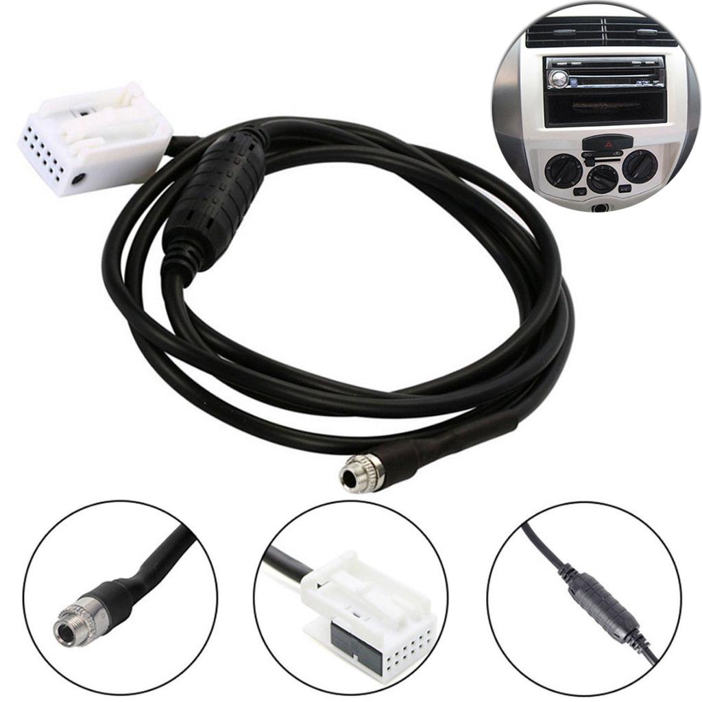 12Pin Female Audio AUX Input Adapter Cable For BMW E60 E63 E64 E65 E66 ...