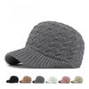 Women’s Knitted Baseball Cap, Warm Autumn Winter Duckbill Hat, Minimalist Versatile Sun Protection Headwear