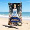 Custom Name Princess Garden Stylish Digital Printing Beach Towel Quick‑Drying Absorbent Blanket for Beach Pool Gym Travel