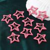 10pcs Pink Star Hair Clips for Girls Cute Small Hair Clips for Women Kawaii Pentagram Snap Clip Star Clips for Hair Barrettes Metal Hairclip Hollow