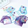 Transparent Foldover Card Game See It Stack It Family Party Board Game 42PCS Interactive Matching Card Game Adults
