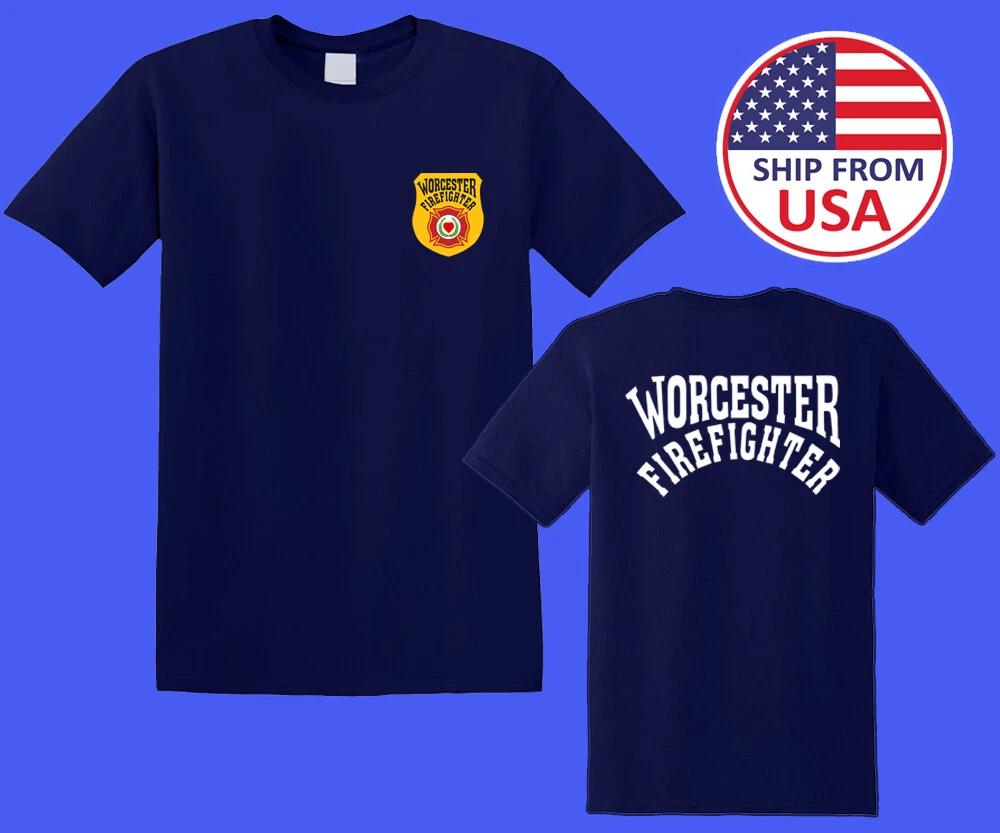 Fire Department Worcester Massachusetts Men s Navy Size S-5XL 4XL