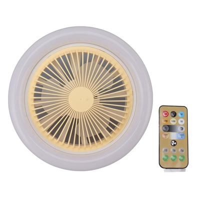 10.2in 30W E27 LED Ceiling Fan with Lights Remote 3 Level Wind Speed 3 Color Quiet Enclosed Ceiling