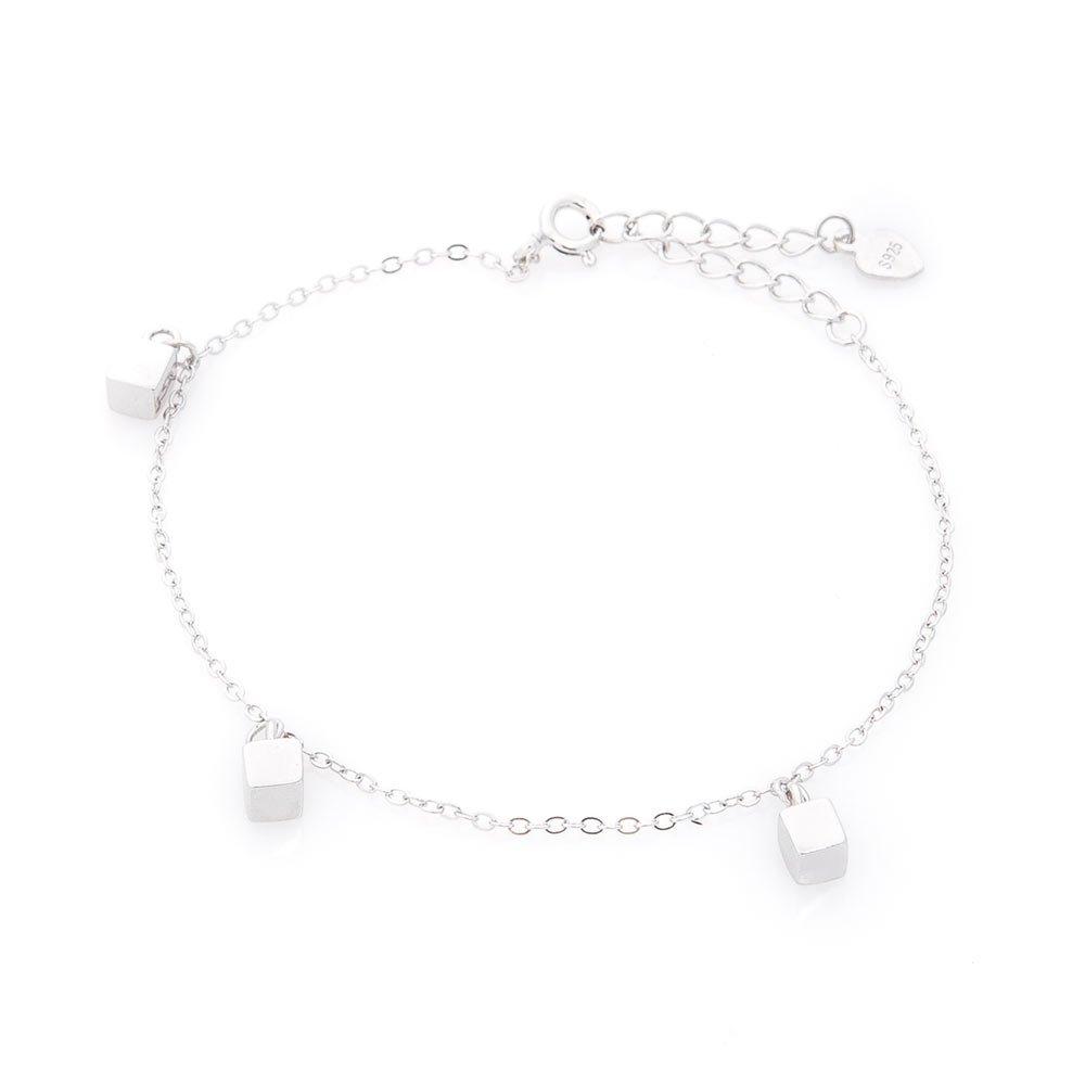 

Срібний браслет Квадратики Oniks 18 срібний