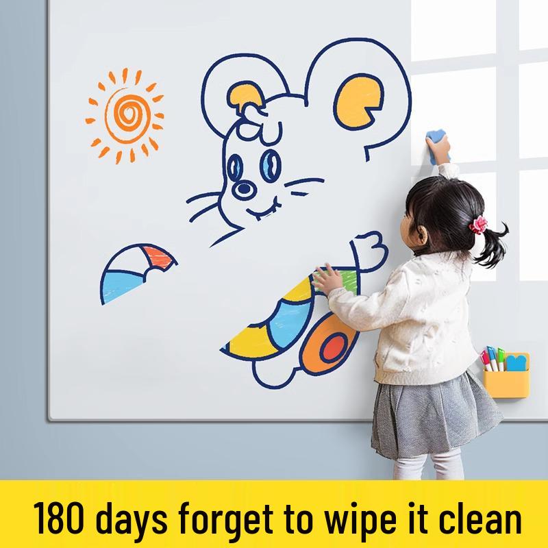 Removable Magnetic Whiteboard Sticker for Office and Kids - No Wall Damage, Suitable for Home or Glass Surfaces