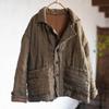 Johnature Women Vintage Turn-down Collar Long Sleeve Coats Spring Chinese Style Button Pockets Female Coats