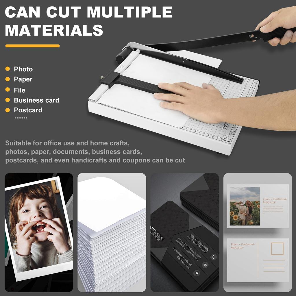 Paper Cutting Tool Metal Blade Machine Paper Cutter With Blade Lock For Cardstock Pos Postcards Crafting Office Supplies