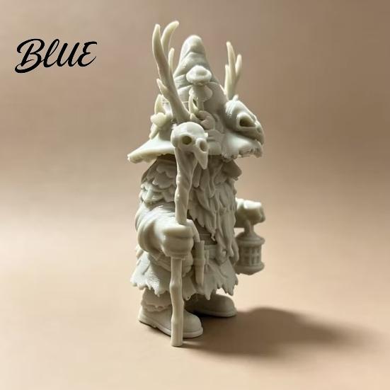 DIY Hand-coloring Decoration Kit Dwarf Wizard Figurine, 3D Printed Fantasy Mage Statue, Forest Sorcerer Decor Creative Hand-painting Craft for
