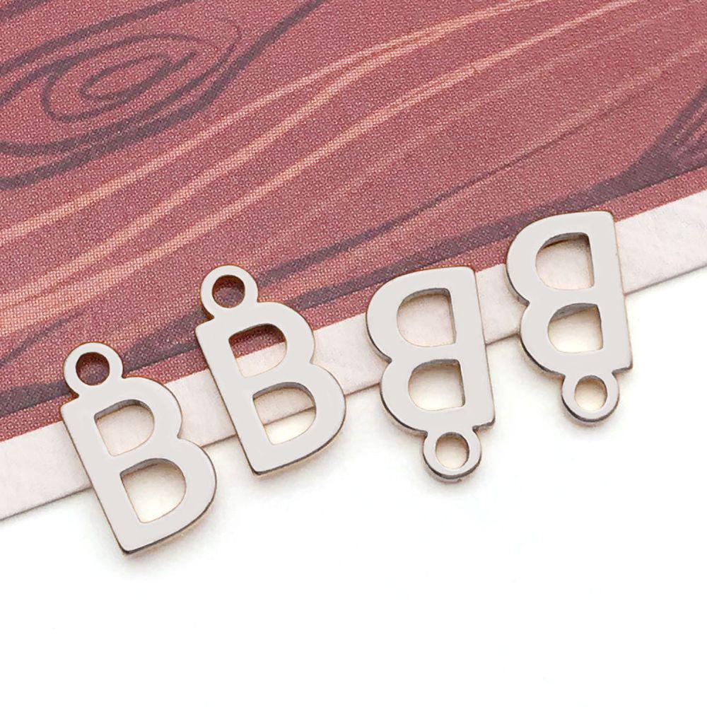 Stainless Steel 26 English Letter Pendant Charm for DIY Bracelets and Necklaces