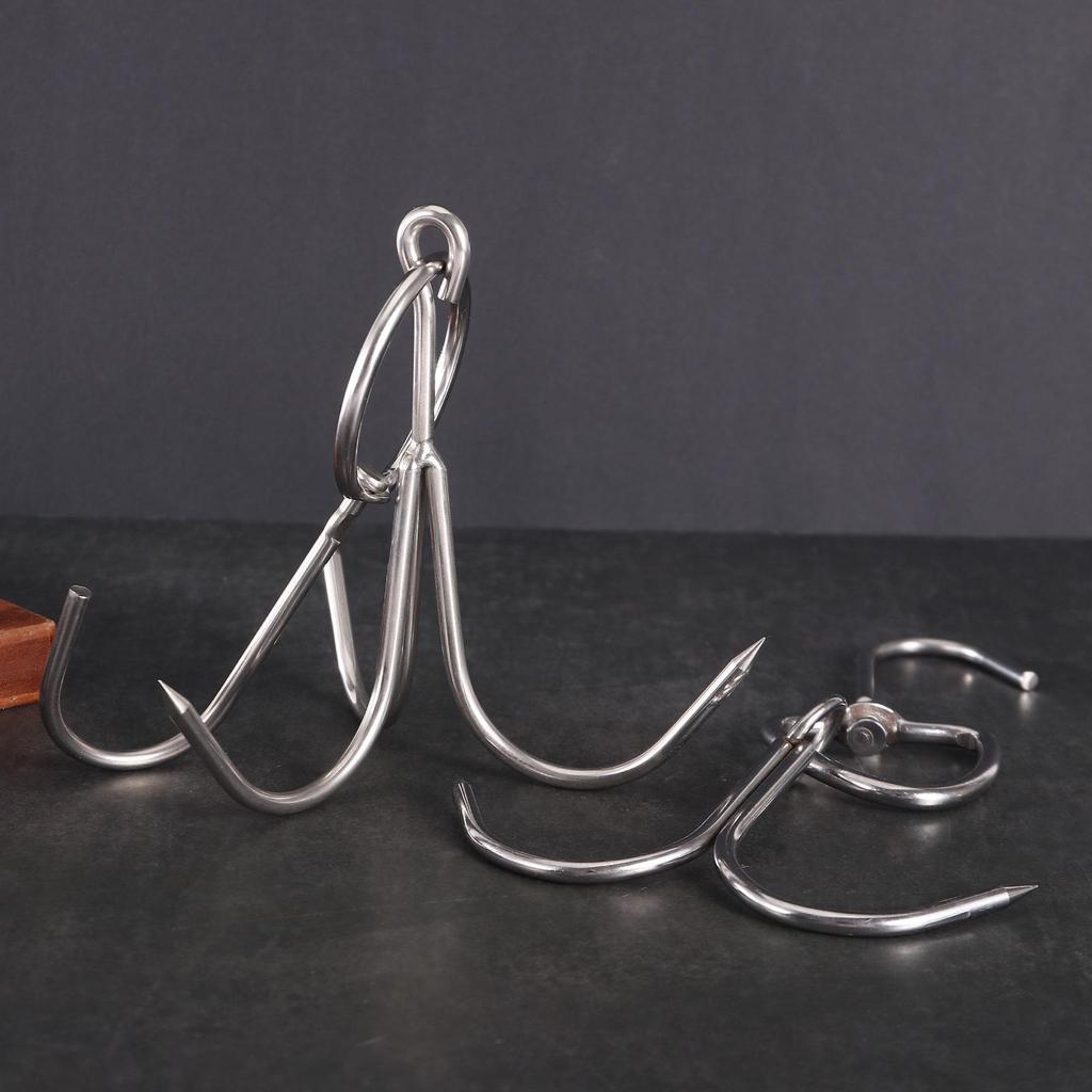 Stainless Steel Double Meat Hook for Hanging and Slaughtering