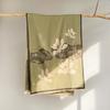 400g Retro Ethnic Bluebird Scarf: Women's Winter Warm Neck Warmer, High-End Imitation Cashmere Shawl.