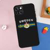 Sweden Flag Phone Case For iPhone 16 Pro Max 11 12 13 14 15 Pro Max Mini 16e 15 16 Plus XR Cover Shell
