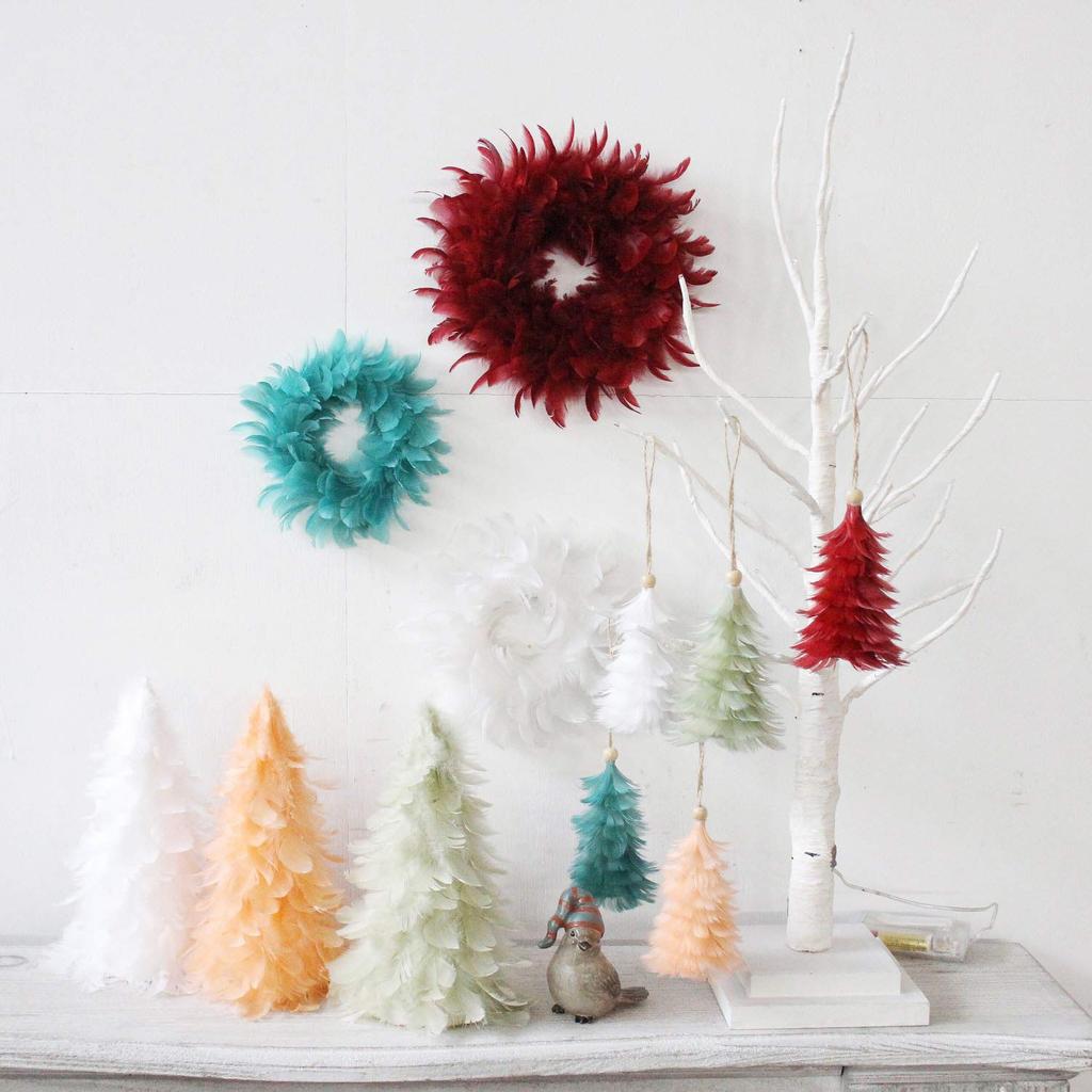 SPICE OF LIFE Christmas Tree Angel Salmon 22cm TLXK3920PK Feather, Pink, Tall,