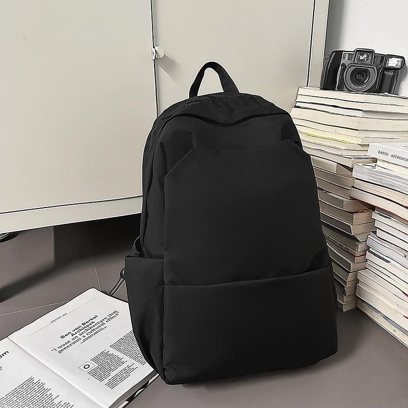 High value solid color simple backpack couple light travel mountaineering large capacity backpack