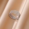 Anello aperto a forma di cuore in acciaio inossidabile color oro per donna, non scolorisce, alla moda, squisito, estetico, gioiello romantico per coppia