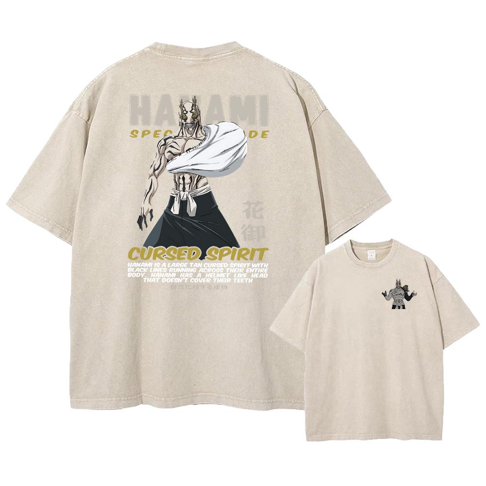 Anime Acidové tričko Jujutsu Kaisen Gojo Satoru Trička Vypraná Pánská Dámská Bavlněná Trička Ryomen Sukuna Retro Topy