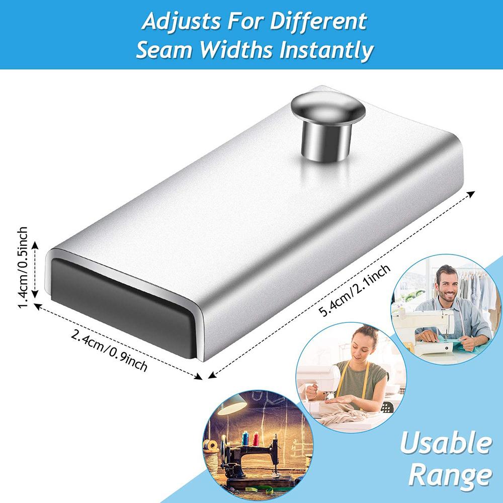 2/1 Stück Magnetischer Nahtführungslineal Nähmaschinen-Nahtlehre Magnetischer Führungswinkel MG1 für die meisten Nähmaschinenfußzubehörteile
