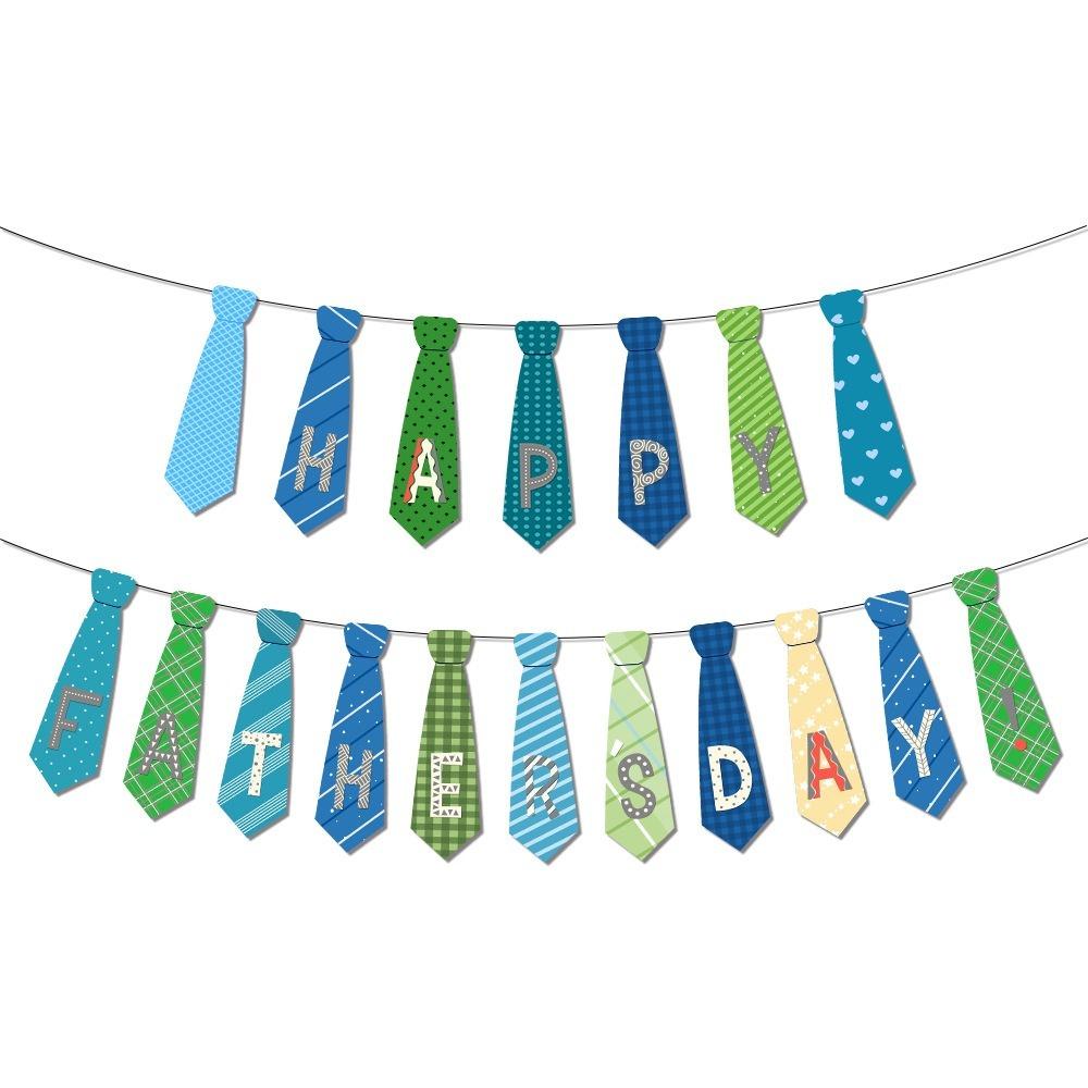 Paper Happy Father's Day Tie Banner Festival Father's Day Ornament  Father's Day Decor