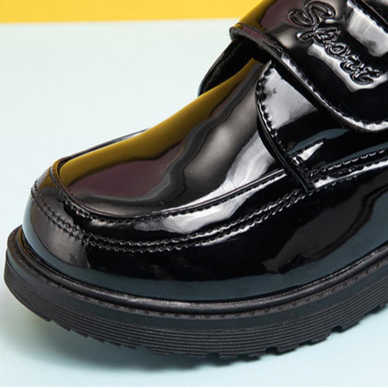 Jungen Lederschuhe, Frühling und Herbst Britischer Stil, Schwarze Weichsohle, Mittel bis Große Größe, Aufführungsschuhe für Grundschüler