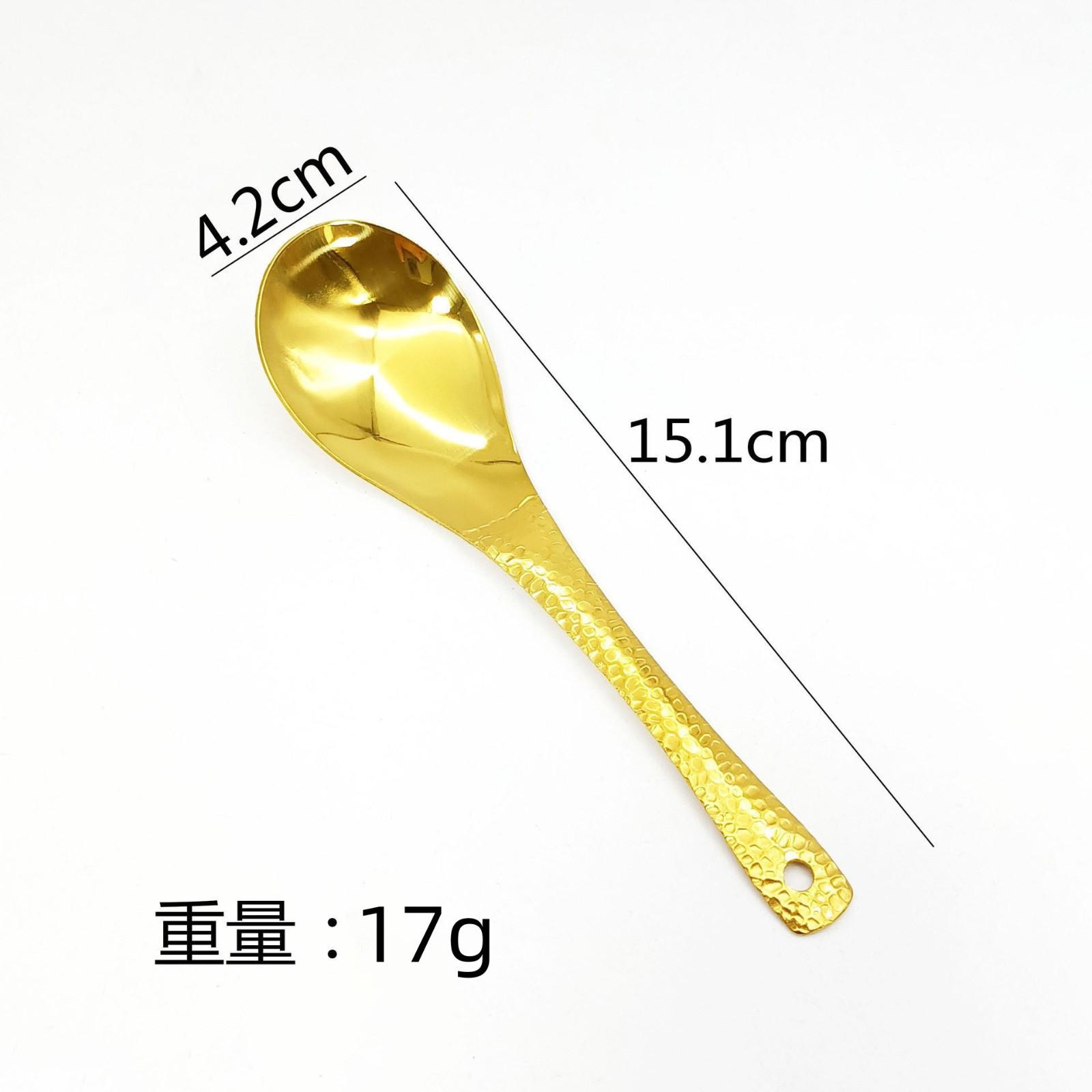 

Кованая ложка из нержавеющей стали для дома One Size золотой