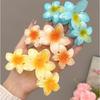 Korean Candy Color Flower Hair Claw Women Girls Flowers Shark Clip Sweet Large Gradient Crab Clamp Barrettes Hair Accessories