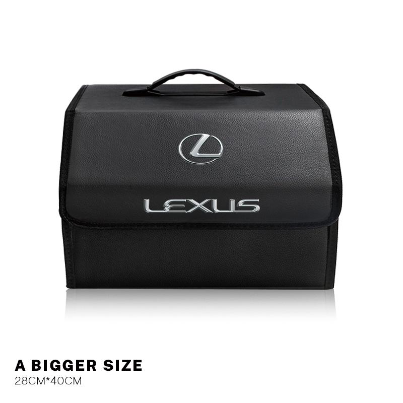 Auto Kofferraum Leder Aufbewahrungsbox Faltbar Auto Organizer Tasche Für Lexus F SPORT GS GX IS LS LX CT LC LBX NX RX 350h 450h ES UX 300e