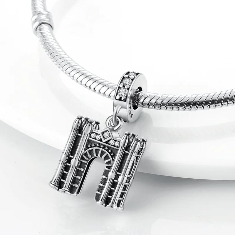 Copper Metal Travel Collection Tower Airplane Camera Postcard Suitcase Pendant Bead Component Charm Bead Components Bead Component Compatible With