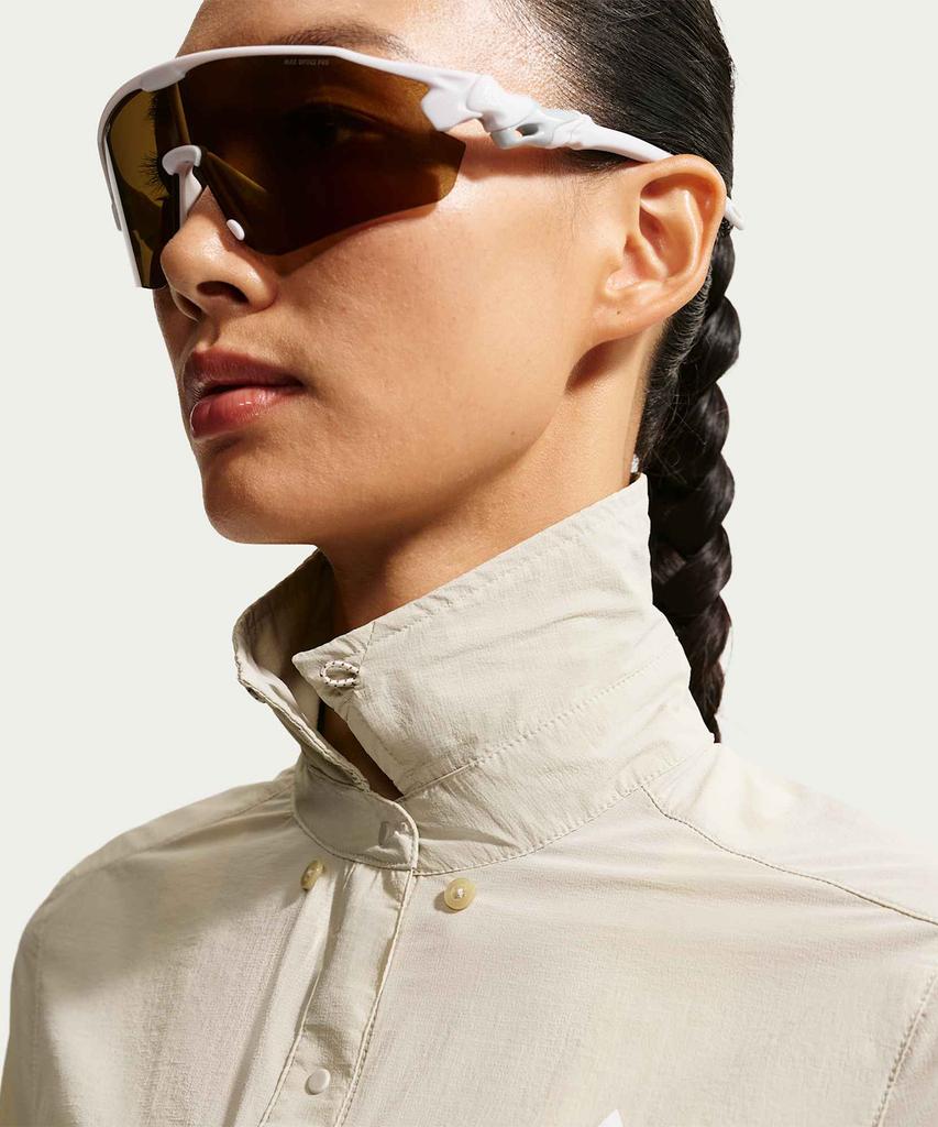 NIKE Acg Aries Button-Up Long Sleeve Trail Running Top W - Cream Ii: Summit White / Ir7297-236