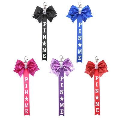 10er-Pack Cheerleader-Schleifen Schlüsselanhänger Schleifenband Schlüsselringe für Teenager-Mädchen Bunter Schlüsselanhänger Cheerleader-Zubehör