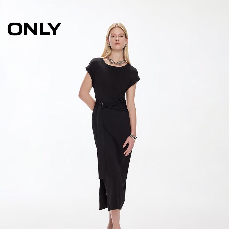 

ONLY Women s 2025 Spring Split-Hem Knit Short Sleeve Maxi Dress M
