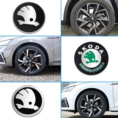 AAABX1 4Pcs 56/60/65/68MM ABS Wheel Center Cover Hub Cap Logo Sticker For Octavia Rapid Fabia Superb Kodiaq Scala Karop Kamiq VRS