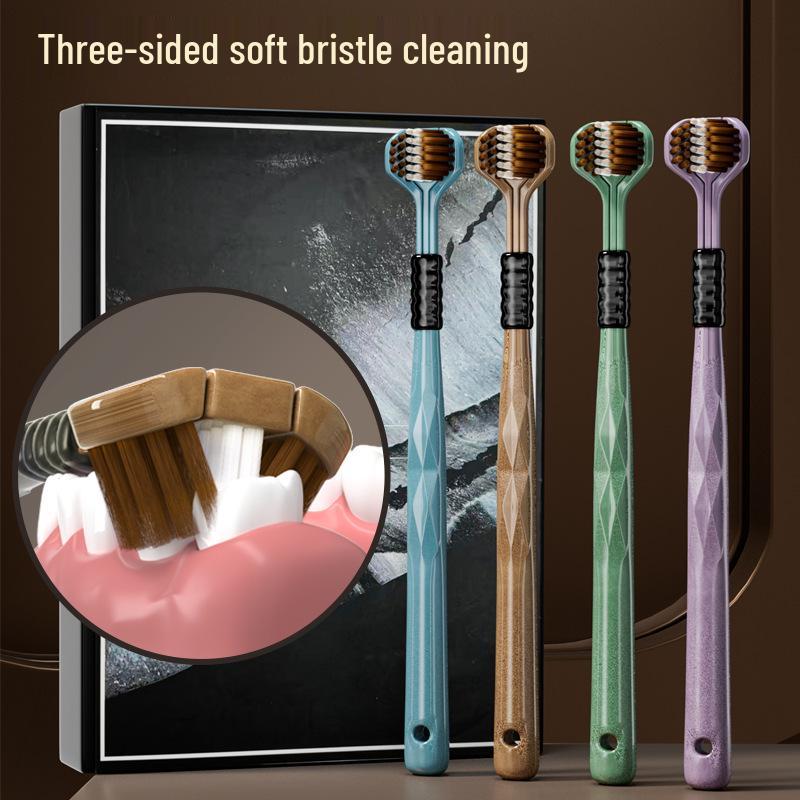 Premium 3D Soft Bristle Triple-Sided Toothbrush for Deep Cleaning and Gum Protection