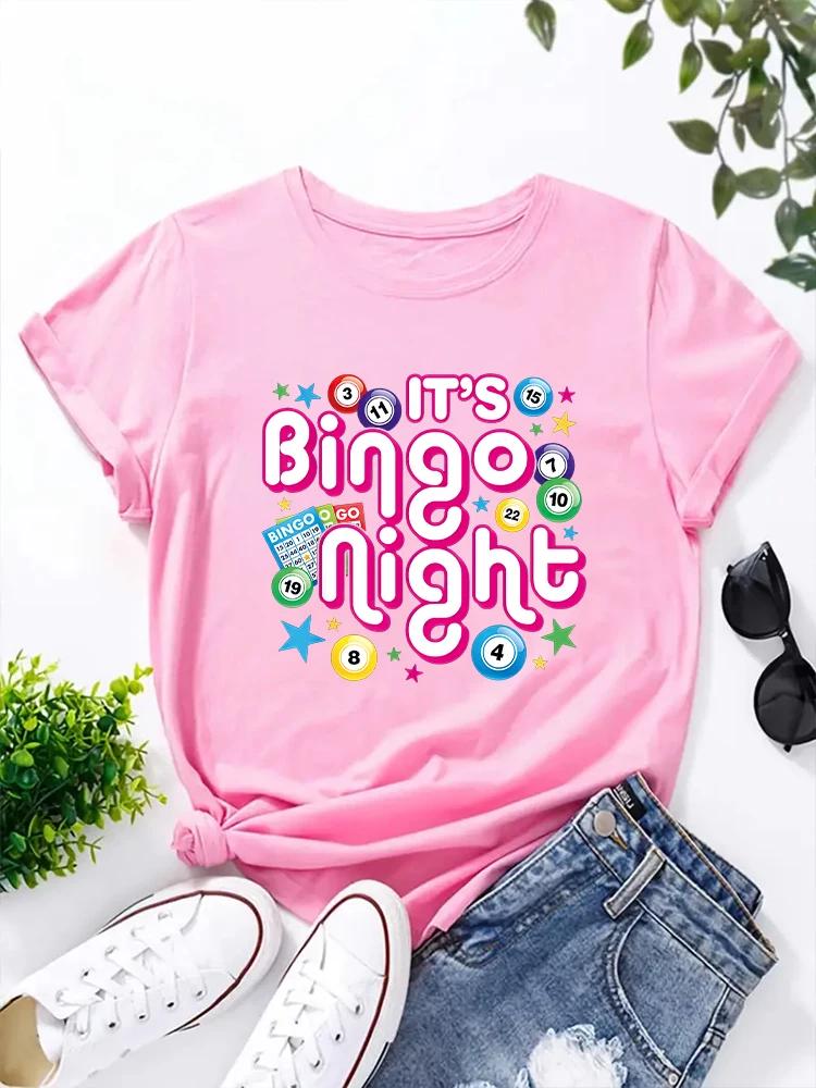 Queen TShirt Gift Womens Round Neck Tshirt New Summer Fashion Lucky Bingo Player Funny Bingo Aesthetic Clothes S