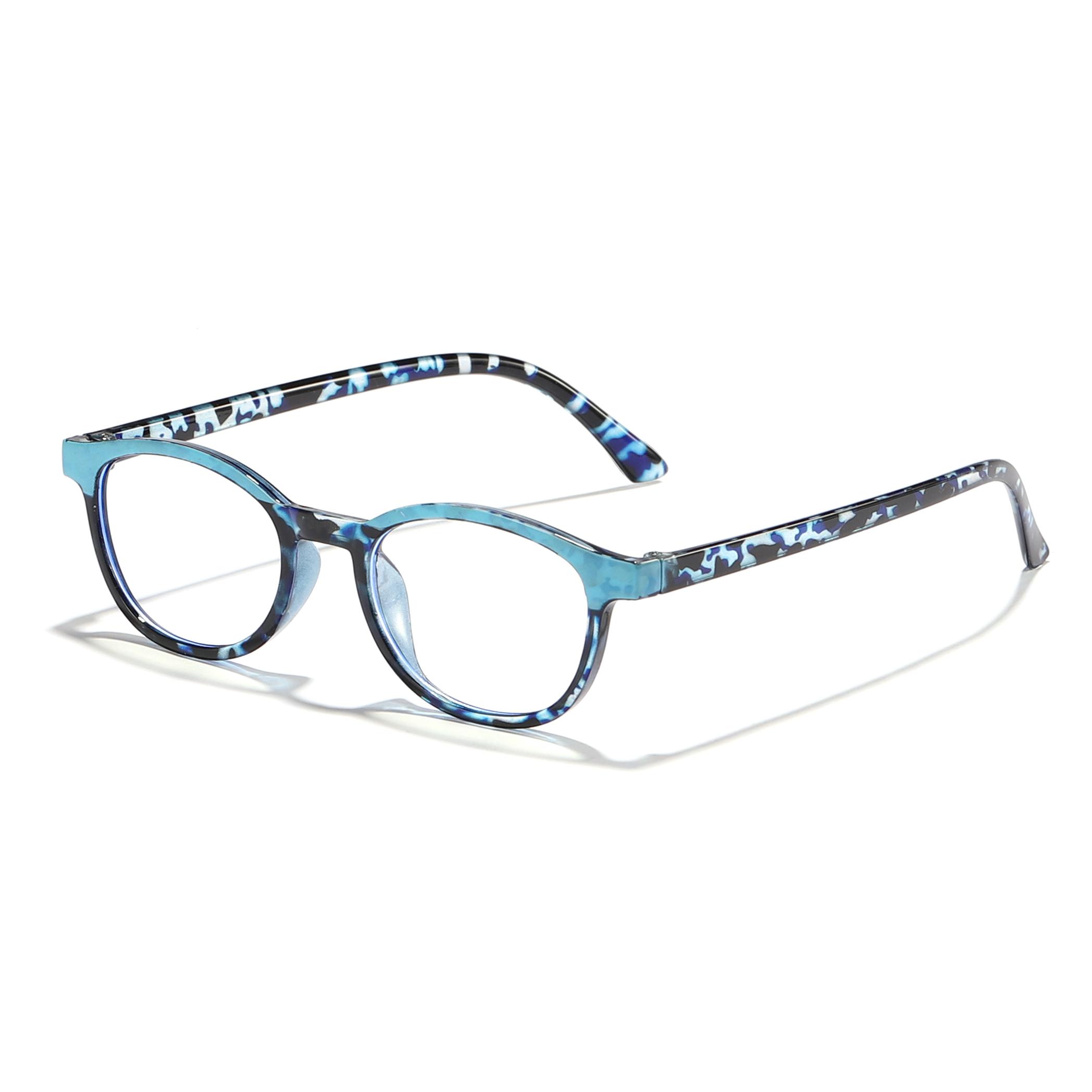 

Vaneasel 1pc unisex color oval frame trendy fashion anti-blue light glasses suitable for daily reading and work commuting use