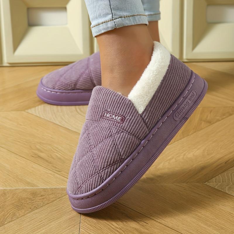 Women's & Men's Winter Slippers Heavy-Duty Thick-Soled Warm Indoor Outdoor House Shoes with Sole