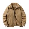 Winter Velvet Pilot Jacket Men's Velvet Thickened Large Cotton Jacket Flip Collar Warm Jacket