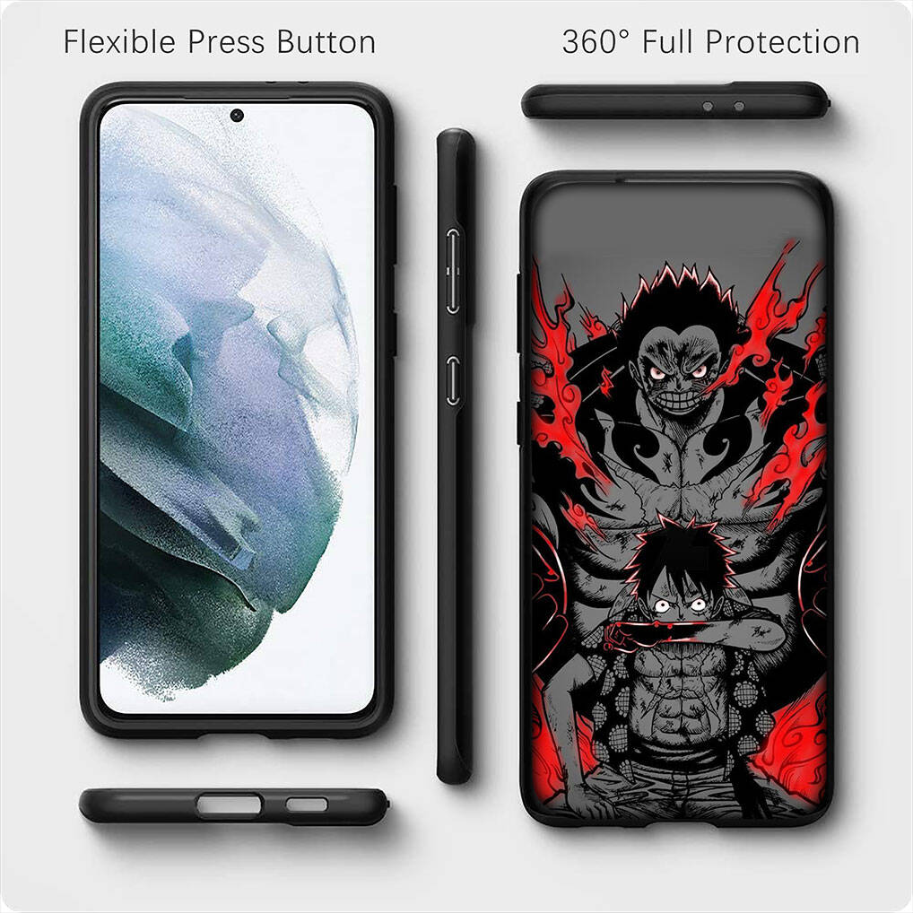 Für Samsung Galaxy S25 S24 S23 iPhone 17 16 15 Xiaomi Redmi Note 14 13 12 11 Plus Pro Max XR A57 Handyhülle Anime Luffy Gear 5 One Piece OPPO Huawei