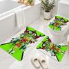 3Pcs Flannel Toilet Mat Set Ben 10 Bathroom Rug Non Slip Bath Carpet Home Decor