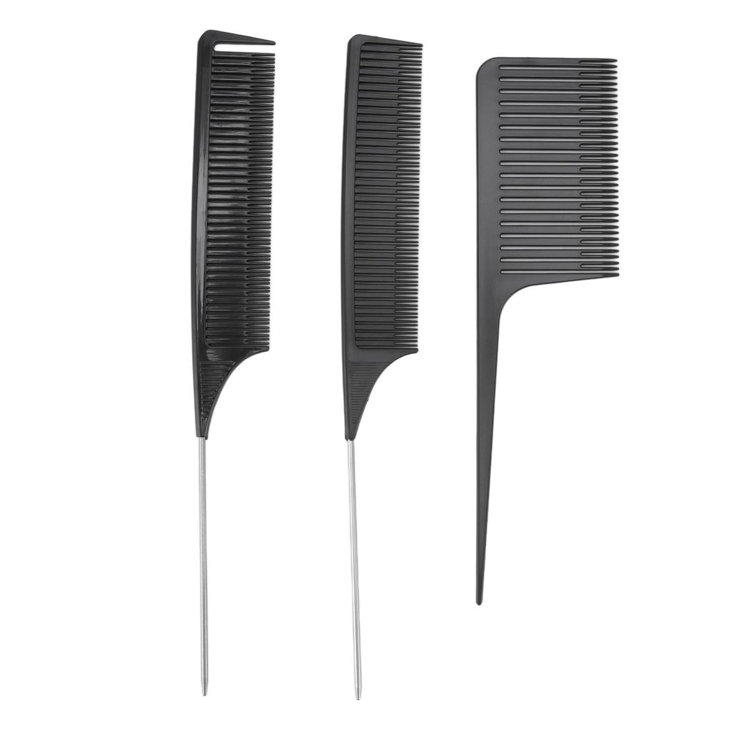 3 Pcs Highlighting Comb Set Pointed Tail Hair Coloring Comb Styling Hair Coloring Hair Parting Tool