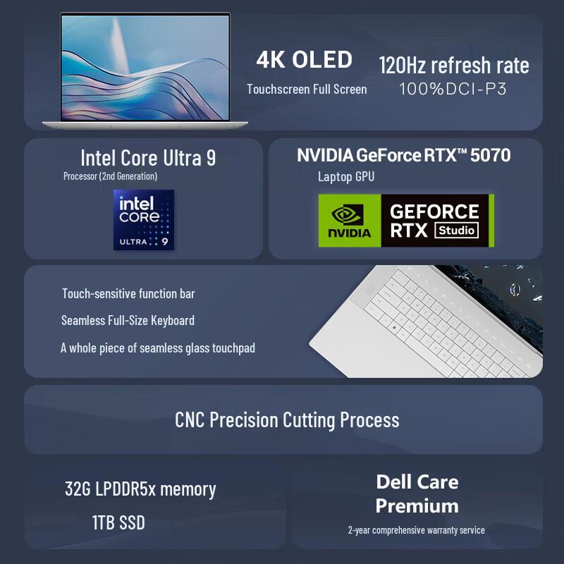 Dell XPS Premium AI Flagship Laptop (CN Version)