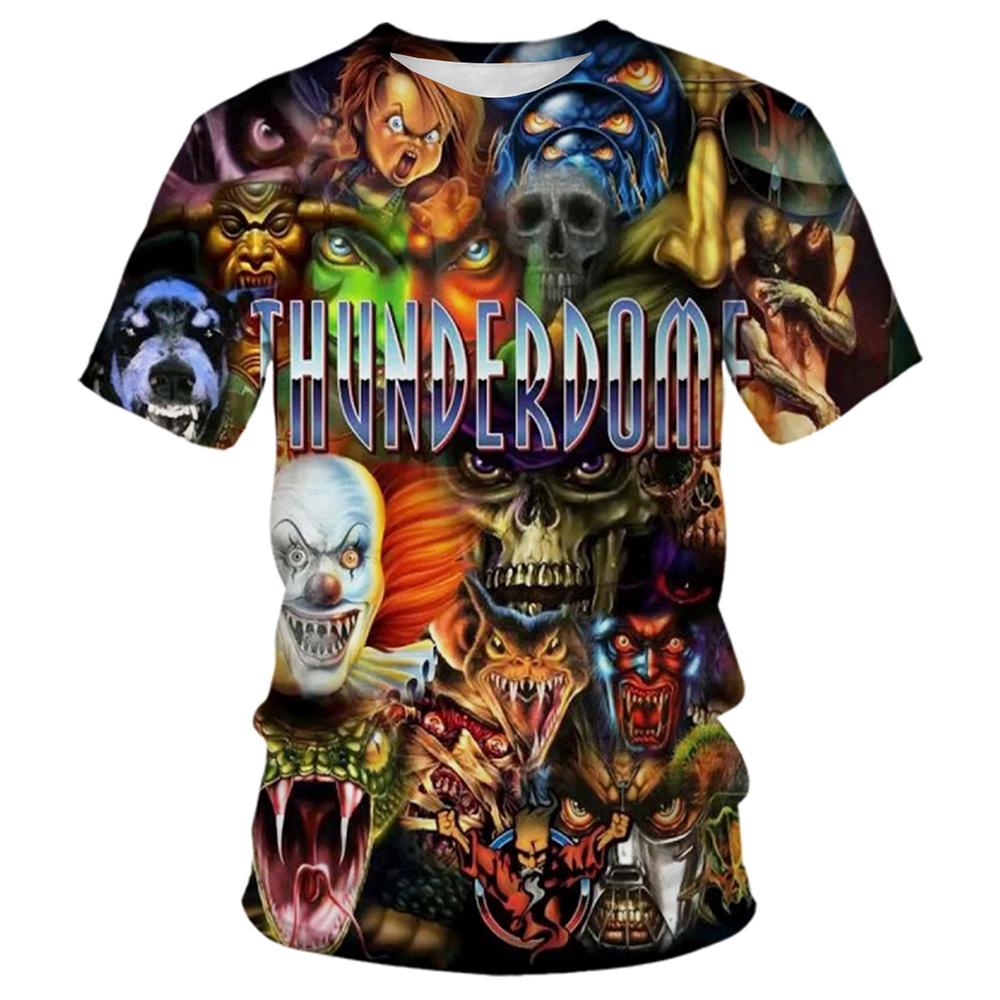 Summer fashion trend men's 3D printed printed personalized cool patterns casual comfortable short sleeved T-shirt