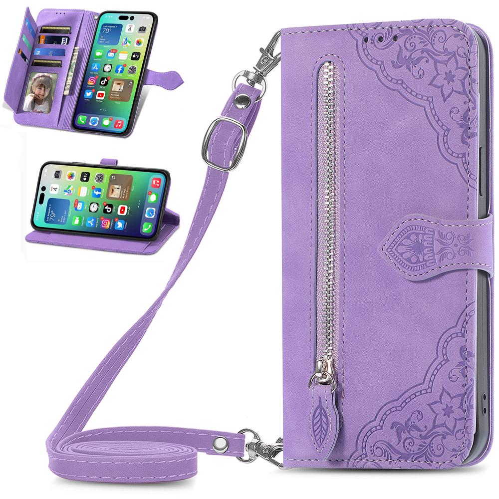 

Кожаный чехол-кошелек с застежкой-молнией и отделениями для карт для iPhone 15 14 13 12 11 Pro Max XR XSMAX 7P 8P Samsung S24 S23 S22 S21 S20 Ultra Plus A13 A53 A14 A54 Samsung A55