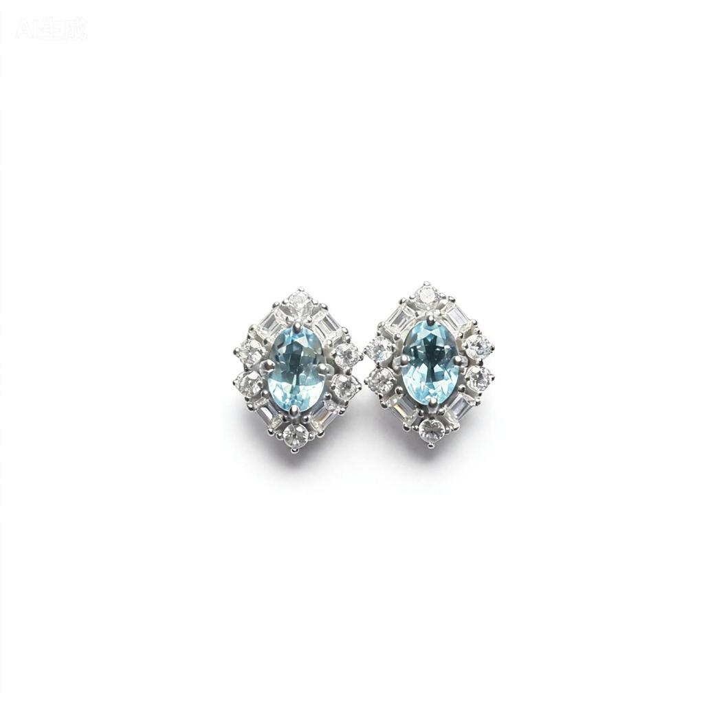 S925 Silver Inlaid Gem Earrings - Stylish, Natural, Versatile