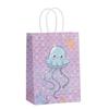 12pcs Mermaids Print Paper Gift Packaging Bag Ocean Themed Party Favors Bags with Handle Holiday Celebration Supplies