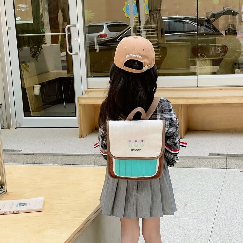 Large Capacity Stylish Colorful Striped Backpack For Kids And Parents With Modern Design