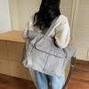 Tote bag fashion trend large capacity shoulder bag simple casual large backpack portable messenger bag